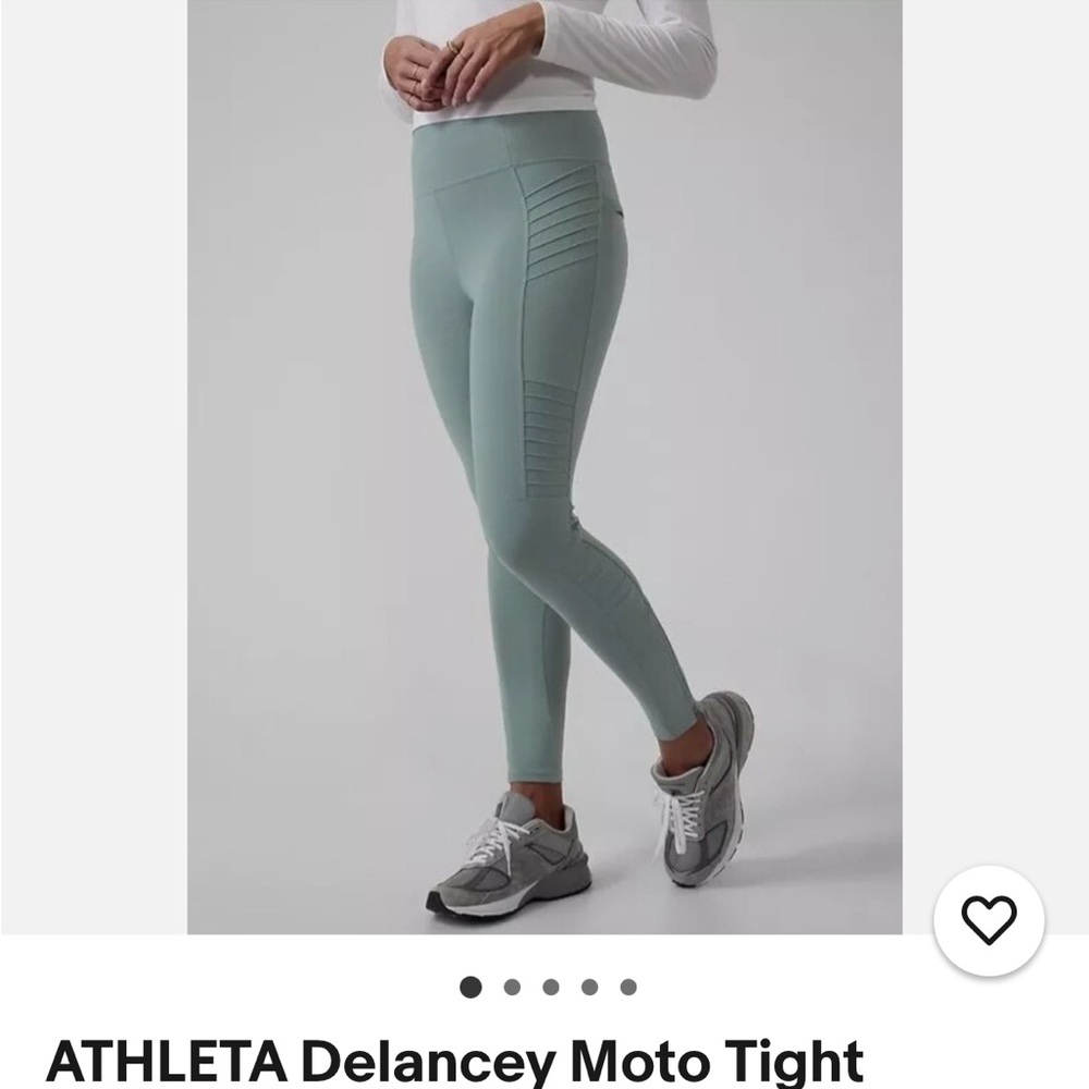 Athleta Delancey Moto Tight in Soft Sage